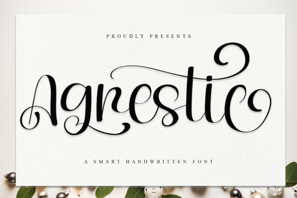 Agrestic: A Handwritten Font for Elegant Design
