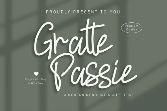 Gratte Passie: A Script Font for Elegant Design