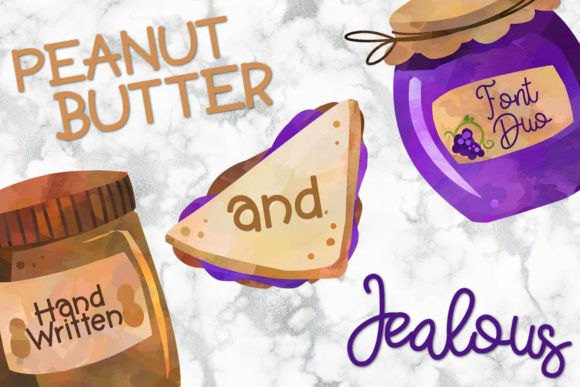 Peanut Butter and Jealous Font Duo