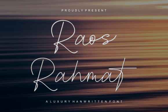 Raos Rahmat: A Script Font for Elegant Design