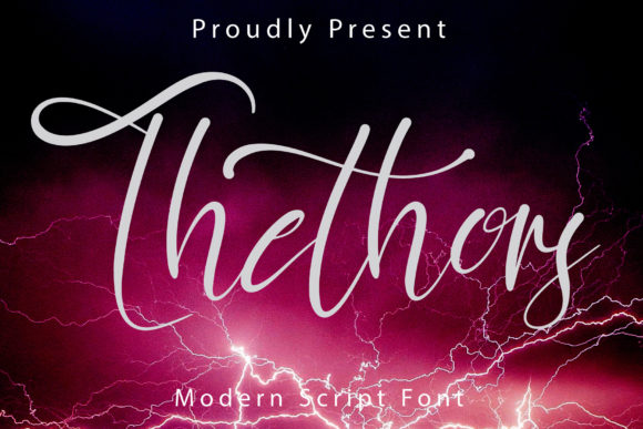 Thethors: A Script Font for Elegant Design